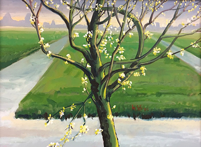 Chris Stoffel Overvoorde painting, Claras Tree, for sale from Eyekons Gallery